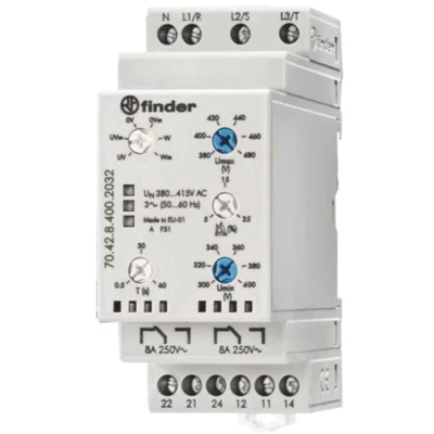 Afbeelding van Finder 70.42.8.400.2032 Bewakingsrelais 380 415 V/AC 2x wisselcontact 1 stuk(s)