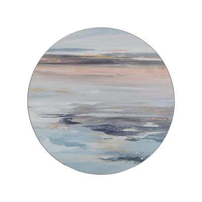 Afbeelding van Creative Tops 5228607 Set van 4 ronde placemats met kurkrug, motief Tranquility, meerkleurig, 29 cm