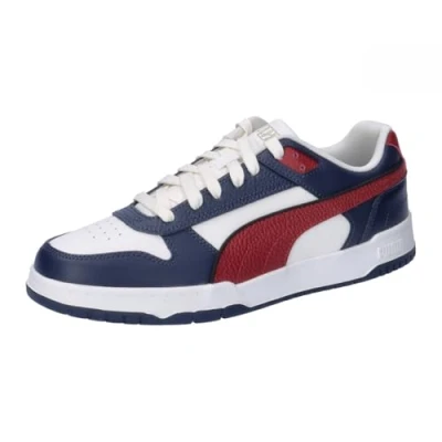 Afbeelding van PUMA RBD Game Low Unisex Sneakers Club Navy Intense Red Warm White Maat 44.5