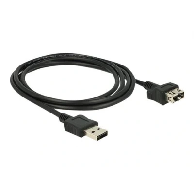 Image de Delock EasyUSB ShapeCable Rallonge de câble USB (F) pour (M) 2.0 2 m connecteurs réversibles noir