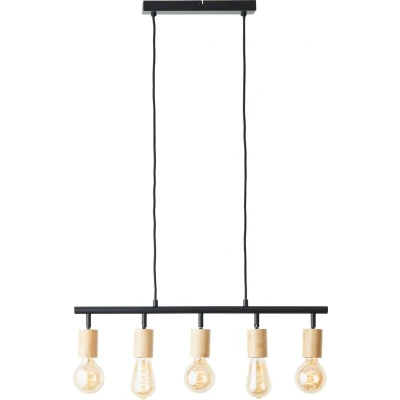 Afbeelding van Brilliant Tiffany 99684/76 Hanglamp E27 28 W Zwart (mat), Natuur