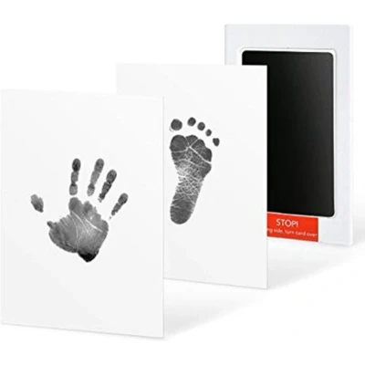 Afbeelding van Baby voet en handafdruk inktpad zwart