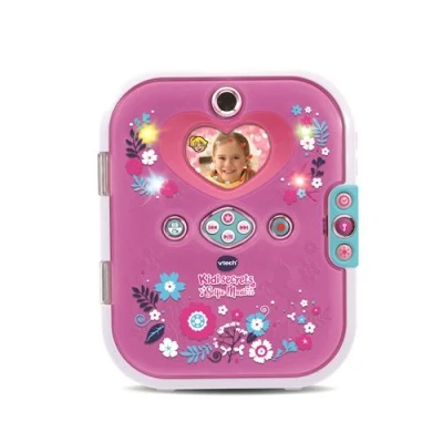 Afbeelding van VTech KidiSecrets Selfie Music 2.0 roze, 8 in 1 dagboek met gezichtsherkenning, camera, elektronisch speelgoed, geluiden en verlichting, cadeau voor kinderen van 6 jaar tot 12 inhoud het