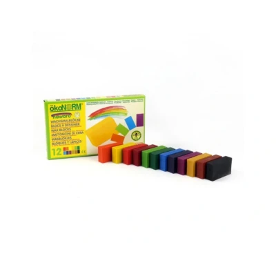Afbeelding van ökoNORM Wax Blocks Nawaro Color Set 12 stuks