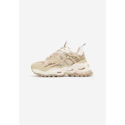 Afbeelding van Buffalo Triplet Hollow Sneakers laag, Dames, Maat: 39, Cream Imitatieleer/ textiel