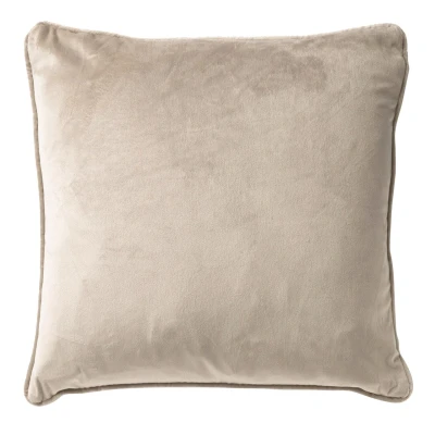 Afbeelding van Dutch Decor FINN Sierkussen 60x60 cm velvet effen kleur Pumice Stone beige