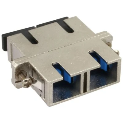 Image de Adaptateur métallique en fibre optique InLine® avec manchon céramique SC / SM duplex bride