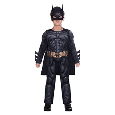 Afbeelding van Amscan 9906195 Officieel gelicentieerd Warner Bros The Dark Knight Batman Fancy Dress Costume Leeftijd: 3 4 Jr