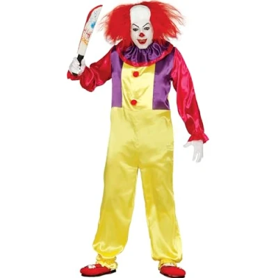 Afbeelding van Fiestas Guirca Verkleedpak Horror clown Polyester Geel Maat L