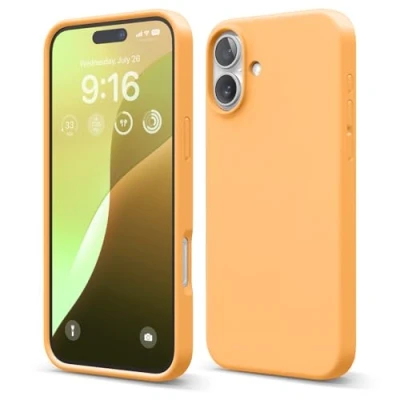 Afbeelding van elago Compatibel met iPhone 16 Plus hoesje, hoogwaardige vloeibare siliconen hoes, volledige beschermhoes, schokbestendig, slanke telefoonhoes