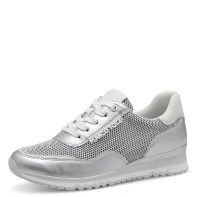 Afbeelding van Marco Tozzi Damessneakers 2 23731 44 Damessneakers, Wit/Zilver, 42 EU