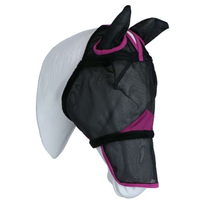 Afbeelding van Weatherbeeta Vliegenmasker Comfitec Deluxe Durable Mesh met Oren en Neus Zwart/Paars Cob