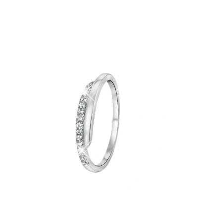Afbeelding van Lucardi 925 Silver Ring silvercoloured, Dames, Maat: 52, Silver/coloured