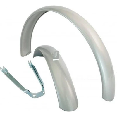 Afbeelding van Hzb Spatbordset 12 Inch 60 Mm Staal Zilver 3 delig