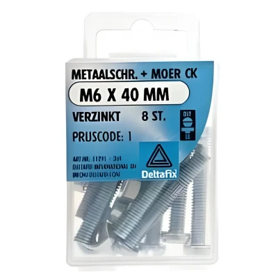 Afbeelding van Metaalschroeven cilinderkop verzinkt m6x40mm