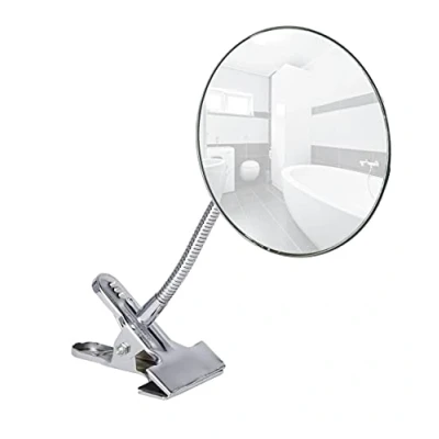 Afbeelding van WENKO Cosmetische spiegel met clip, 5 voudige vergroting, 500% staal, 15 x 27 cm, verchroomd