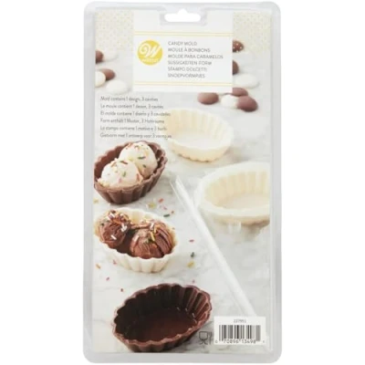 Afbeelding van Wilton Chocolademal Holvorm Bakjes Ovaal (3x)