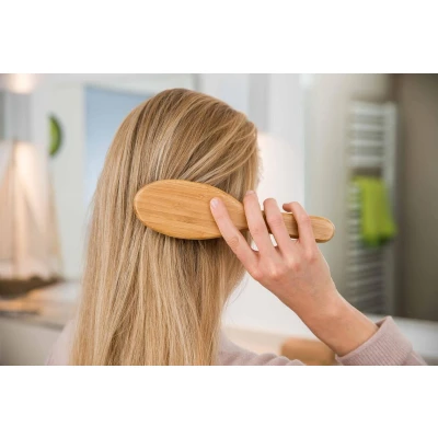 Afbeelding van Pandoo Vegan Bamboe haarborstel Default Veganistische Stimuleert bloedcirculatie Geschikt voor elk haartype Milieuvriendelijke optie