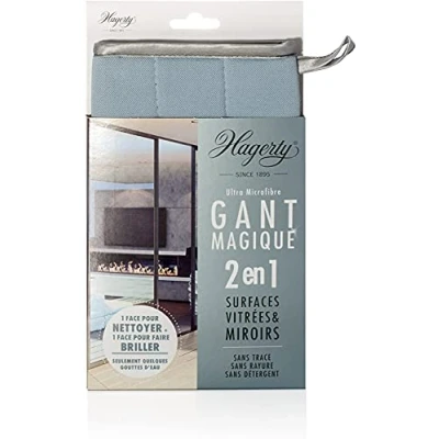 Afbeelding van Hagerty Microfiber Glove Glass Microvezelhandschoen 23 x 3 cm. De handschoenen voor het reinigen van glazen oppervlakken zoals ramen en spiegels glaskeramiek laten geen krassen of vlekken achter