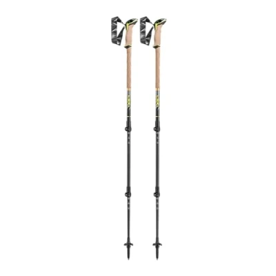 Afbeelding van Leki Sherpa Wandelstok Dark Anthracite Copper Neon Yellow Grijs Wandelstokken