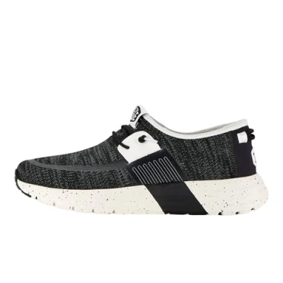 Afbeelding van HEYDUDE Sirocco Sport Mode Heren Sneakers Black/White Maat 45