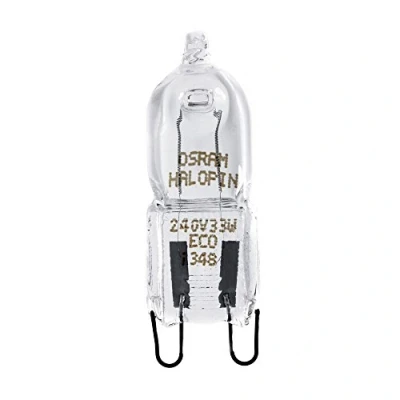 Afbeelding van Osram Halopin Eco 66733 halogeenlamp, transparant, 33 W = 40 W, 230 V, G9 fitting, normale spanning, warmwit, 10 stuks