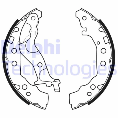 Afbeelding van DELPHI LS2175 Remschoenen 180 28 TOYOTA: iQ