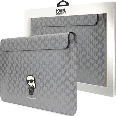 Afbeelding van Karl Lagerfeld hoes KLCS14SAKHPKG 14 koffer zilver Saffiano Monogram Ikonik
