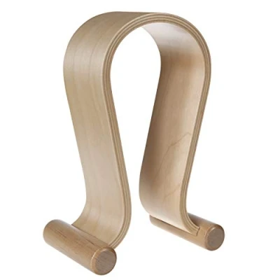 Image de Support pour casque bois Maclean MC 815W couleur claire (chêne), design moderne