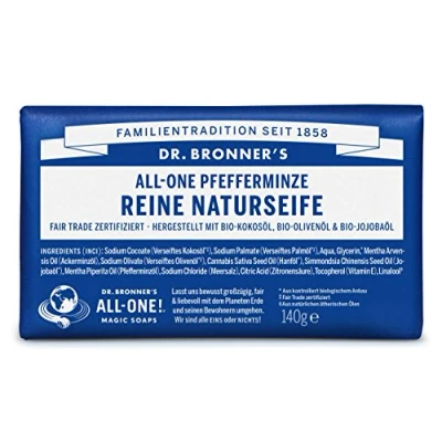 Afbeelding van Dr. Bronner ́s PURE Natural SOAP 140G Zeep, Dames, Maat: 140 g, Pfefferminze
