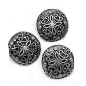 Afbeelding van Handarbeit Lieblingsladen 12 stuks 22 mm ronde metalen knoppen van zinklegering