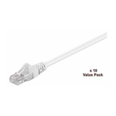 Image de MicroConnect Câble réseau RJ 45 (M) pour 5 m UTP CAT 5e bloqué blanc (pack de 10)