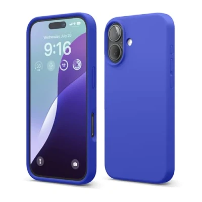 Afbeelding van elago Compatibel met iPhone 16 hoesjes, hoogwaardige vloeibare siliconen hoes, volledige beschermhoes, schokbestendig, slanke telefoonhoes