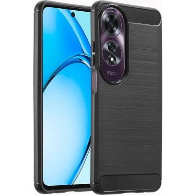 Afbeelding van imoshion Hoesje Geschikt voor Oppo A60 (4G) Siliconen Brushed Backcover Zwart