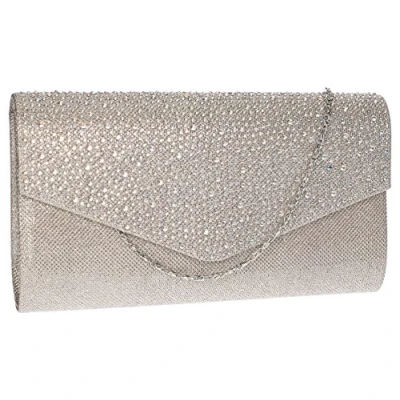 Afbeelding van SwankySwans Montary Diamante Koppeling, schoudertas voor dames, Champagne