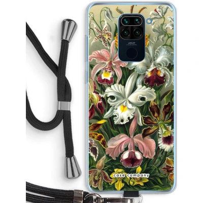 Afbeelding van Case Company® hoesje met Koord geschikt voor Xiaomi Redmi Note 9 Haeckel Orchidae Telefoonhoesje Zwart Bescherming aan alle Kanten en Over de Schermrand