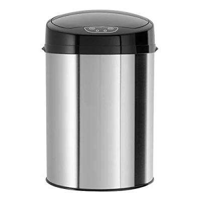 Afbeelding van ECHTWERK EW BE 0239 infrarood afvalemmer voor badkamer, roestvrij staal, 9 l