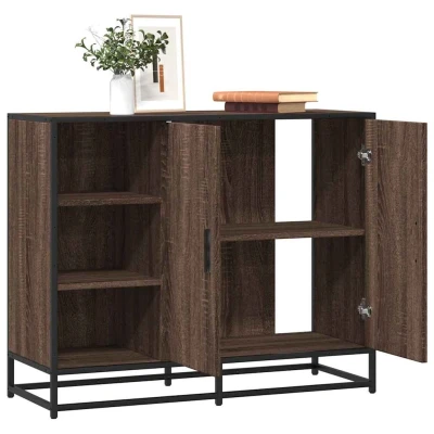 Afbeelding van vidaXL Dressoir 92x35x76 cm bewerkt hout bruin eikenkleurig