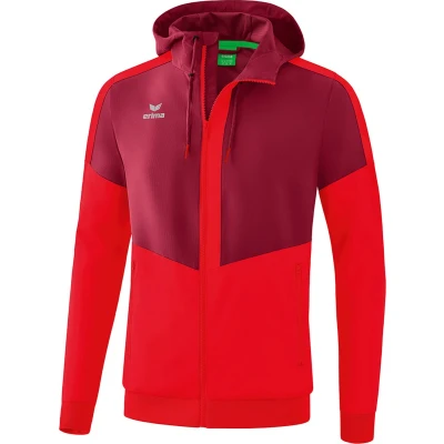 Afbeelding van Erima Squad trainingsjack met capuchon bordeaux/rood
