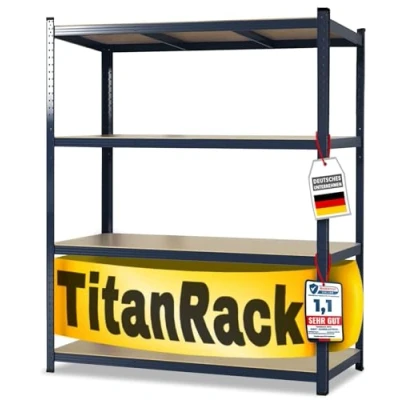 Afbeelding van KARAT Rek voor zware lasten, XXL, grijs, 177 x 160 60 cm, opbergrek garage, kelder en werkplaats, steekrek, groot rek, kelderrek, werkplaatsrek