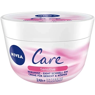 Afbeelding van Nivea Care Sensitive body &amp; gezichtscrème, 3 x 200 ml