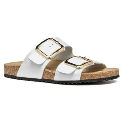 Afbeelding van Geox Brionia Muiltjes, Dames, Maat: 38, White Leer