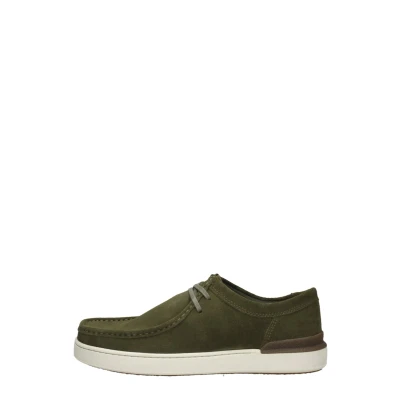 Afbeelding van Clarks Sportieve veterschoenen, Heren, Maat: 42.5, Kaki Veloursleer
