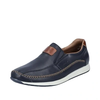 Afbeelding van Rieker 11962 mocassinheren, Blauw, 40 EU