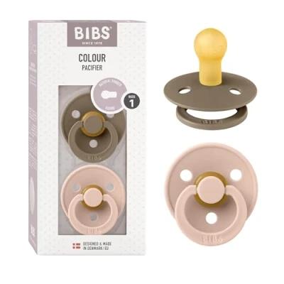 Afbeelding van Bibs Boheme Dark Oak/Blush 0 6 mnd 2 Stuks Fopspeen 230109
