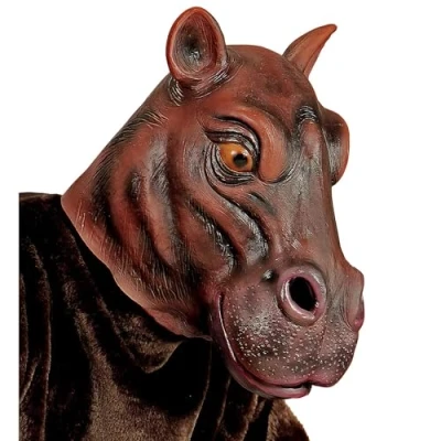Afbeelding van Widmann Olifant &amp; Nijlpaard Kostuum Cartoony Masker Bruin Carnavalskleding Verkleedkleding