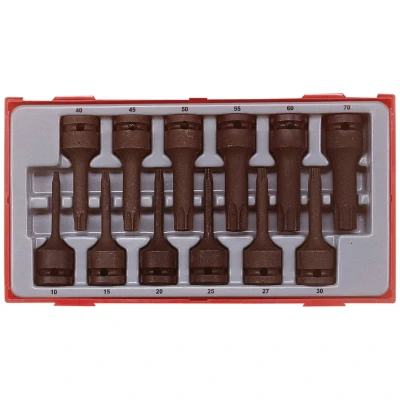 Afbeelding van TT9212TX Slagdoppenset 1/2&quot; Tc tray T10 TX70 12dlg.