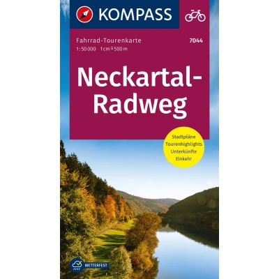 Afbeelding van KOMPASS Fahrrad Tourenkarte Neckartal Radweg 1:50.000