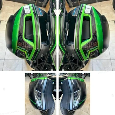Afbeelding van 3D stickers met hars, bescherming voor zijkoffers, compatibel KAWASAKI Versys 650 2022 (zijkofferbeschermers)
