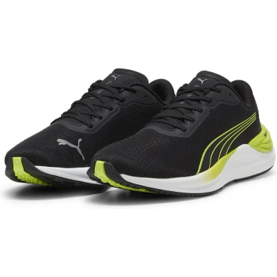 Afbeelding van Puma Electrify Nitro 3 Stabiliteit hardloopschoenen, Heren, Maat: 41, Black lime pow Textiel